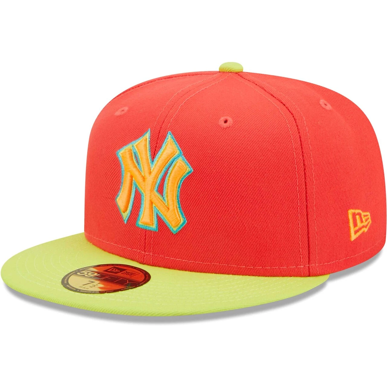 Men's New York Yankees New Era Red/Neon Green Lava Highlighter Combo 59FIFTY Fitted Hat 5 Men's New York Yankees New Era Red/Neon Green Lava Highlighter Combo 59FIFTY Fitted Hat - Image 3