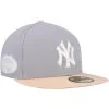 Men's New York Yankees New Era Gray/Peach 2008 MLB All-Star Game Purple Undervisor 59FIFTY Fitted Hat