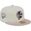 Men's New York Yankees New Era White/Pink Chrome Rogue 59FIFTY Fitted Hat