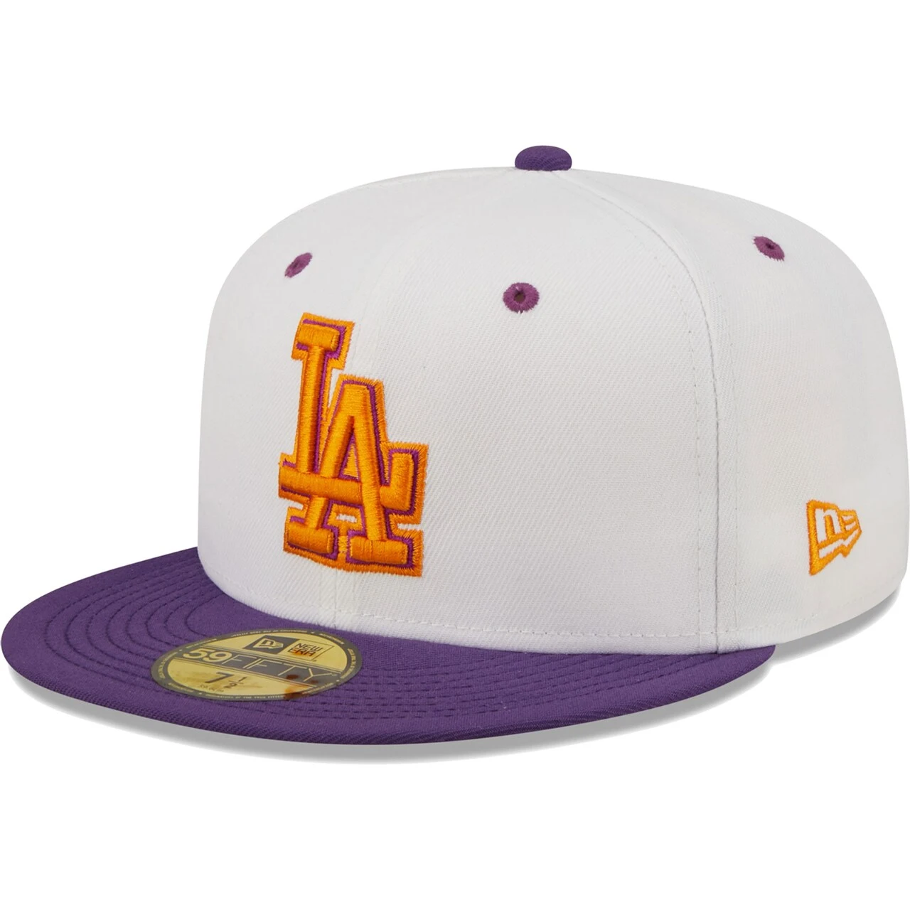 Men's Los Angeles Dodgers New Era White/Purple 40th Anniversary At Dodger Stadium Grape Lolli 59FIFTY Fitted Hat 5 Men's Los Angeles Dodgers New Era White/Purple 40th Anniversary At Dodger Stadium Grape Lolli 59FIFTY Fitted Hat - Image 3
