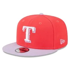 Men's Texas Rangers New Era Red/Purple Spring Basic Two-Tone 9FIFTY Snapback Hat