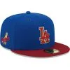 Men's Los Angeles Dodgers New Era Royal/Red Logo Primary Jewel Gold Undervisor 59FIFTY Fitted Hat -San Diego Padres Caps Sales red los angeles dodgers logo primary jewel gold undervisor 59fifty fitted hat pi4858000 altimages ff 4858243 86d6a4bed3a21b660f31alt1 full