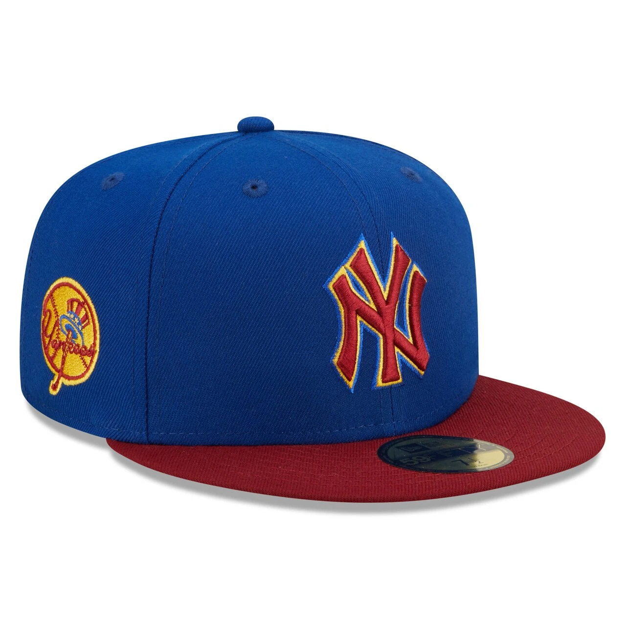 Men's New York Yankees New Era Royal/Red Logo Primary Jewel Gold Undervisor 59FIFTY Fitted Hat 3 Men's New York Yankees New Era Royal/Red Logo Primary Jewel Gold Undervisor 59FIFTY Fitted Hat
