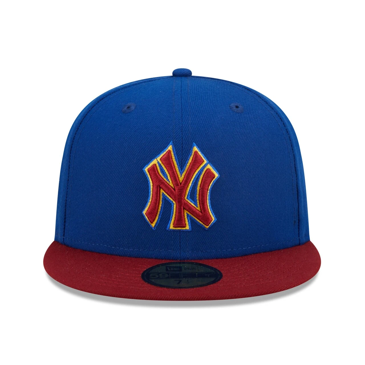 Men's New York Yankees New Era Royal/Red Logo Primary Jewel Gold Undervisor 59FIFTY Fitted Hat 4 Men's New York Yankees New Era Royal/Red Logo Primary Jewel Gold Undervisor 59FIFTY Fitted Hat - Image 2