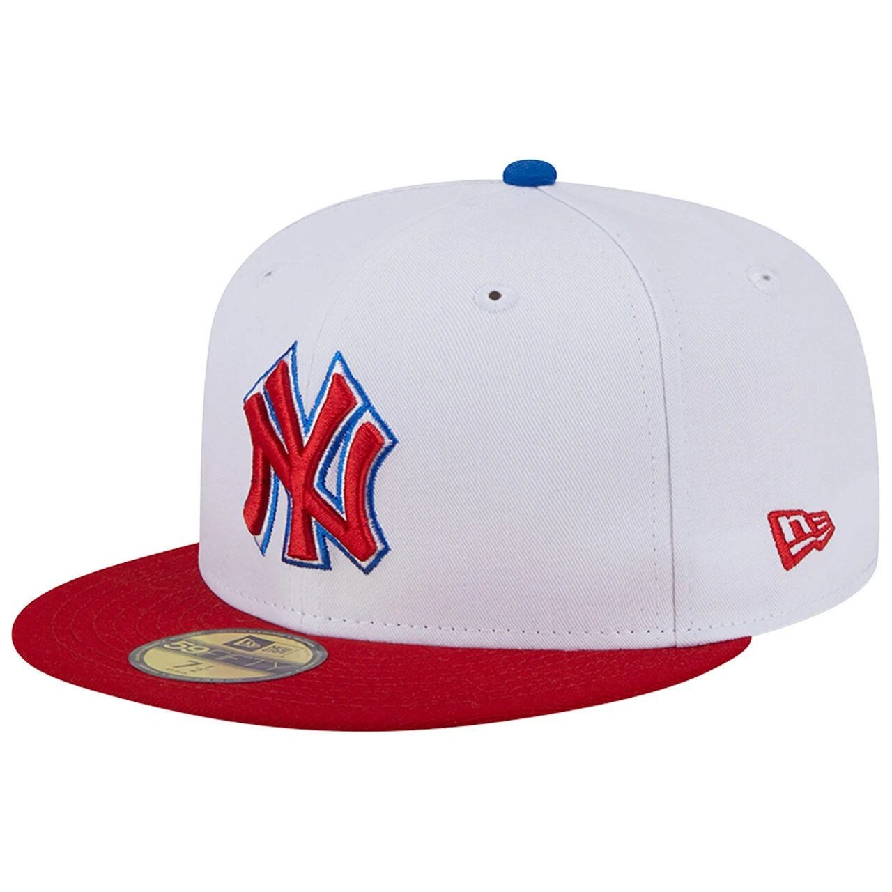 Men's New York Yankees New Era White/Red Undervisor 59FIFTY Fitted Hat 5 Men's New York Yankees New Era White/Red Undervisor 59FIFTY Fitted Hat - Image 3