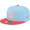 Men's San Diego Padres New Era Light Blue/Red Spring Color Two-Tone 59FIFTY Fitted Hat -San Diego Padres Caps Sales red san diego padres spring color two tone 59fifty fitted hat ss5 p 5000262pv 1u ezslnwobccluf3hw5lvtv x46qzihyfndijd5oyesx