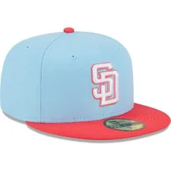 Men's San Diego Padres New Era Light Blue/Red Spring Color Two-Tone 59FIFTY Fitted Hat -San Diego Padres Caps Sales red san diego padres spring color two tone 59fifty fitted hat ss5 p 5000262pv 3u ezslnwobccluf3hw5lvtv gr1h4cnb26i9gqn7itec