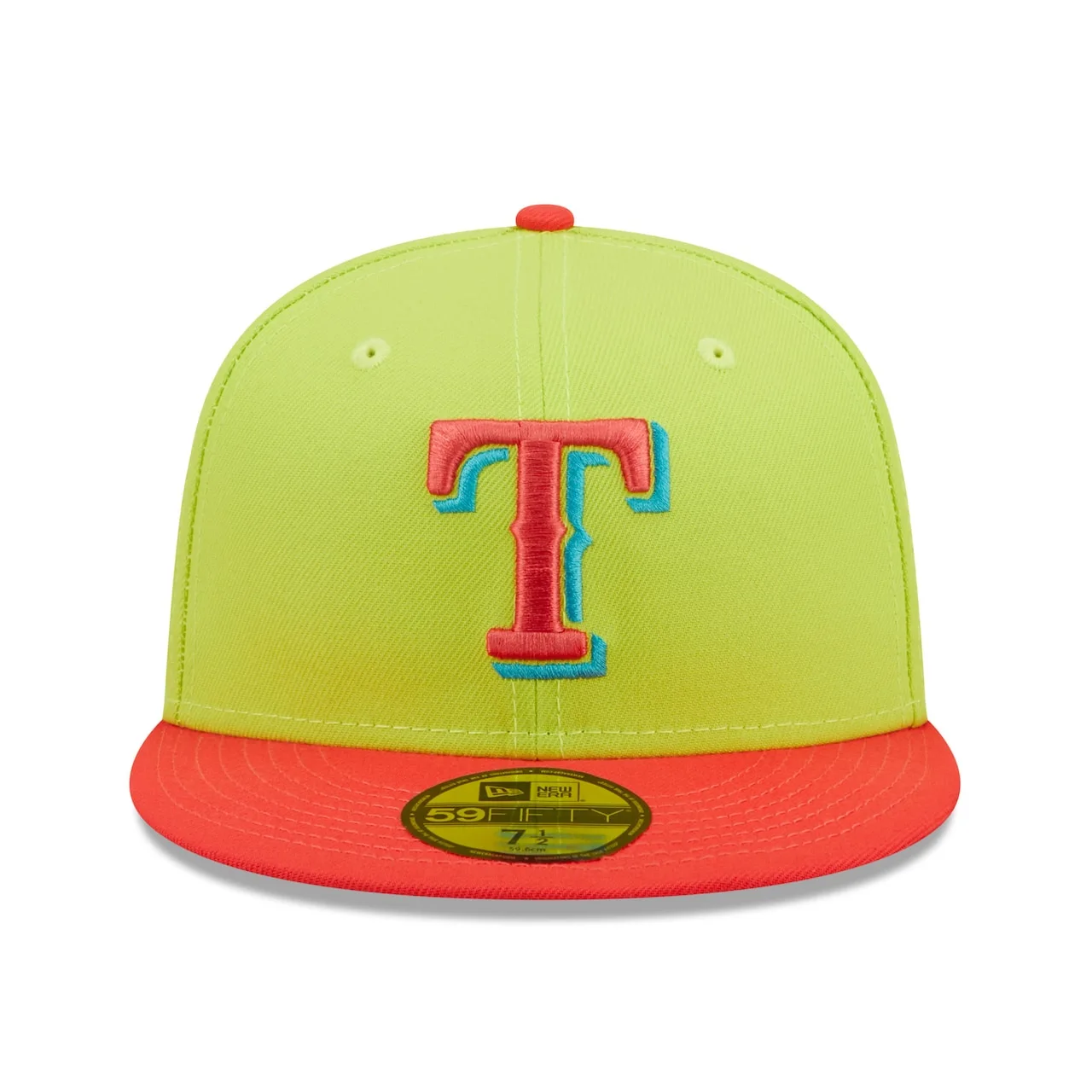 Men's Texas Rangers New Era Green/Red 40th Anniversary Cyber Highlighter 59FIFTY Fitted Hat 4 Men's Texas Rangers New Era Green/Red 40th Anniversary Cyber Highlighter 59FIFTY Fitted Hat - Image 2