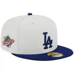 Men's Los Angeles Dodgers New Era Stone/Royal Retro 59FIFTY Fitted Hat