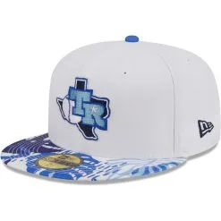 Men's Texas Rangers New Era White/Royal Flamingo 59FIFTY Fitted Hat