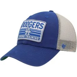 Men's Los Angeles Dodgers '47 Royal/Tan Four Stroke Clean Up Trucker Snapback Hat