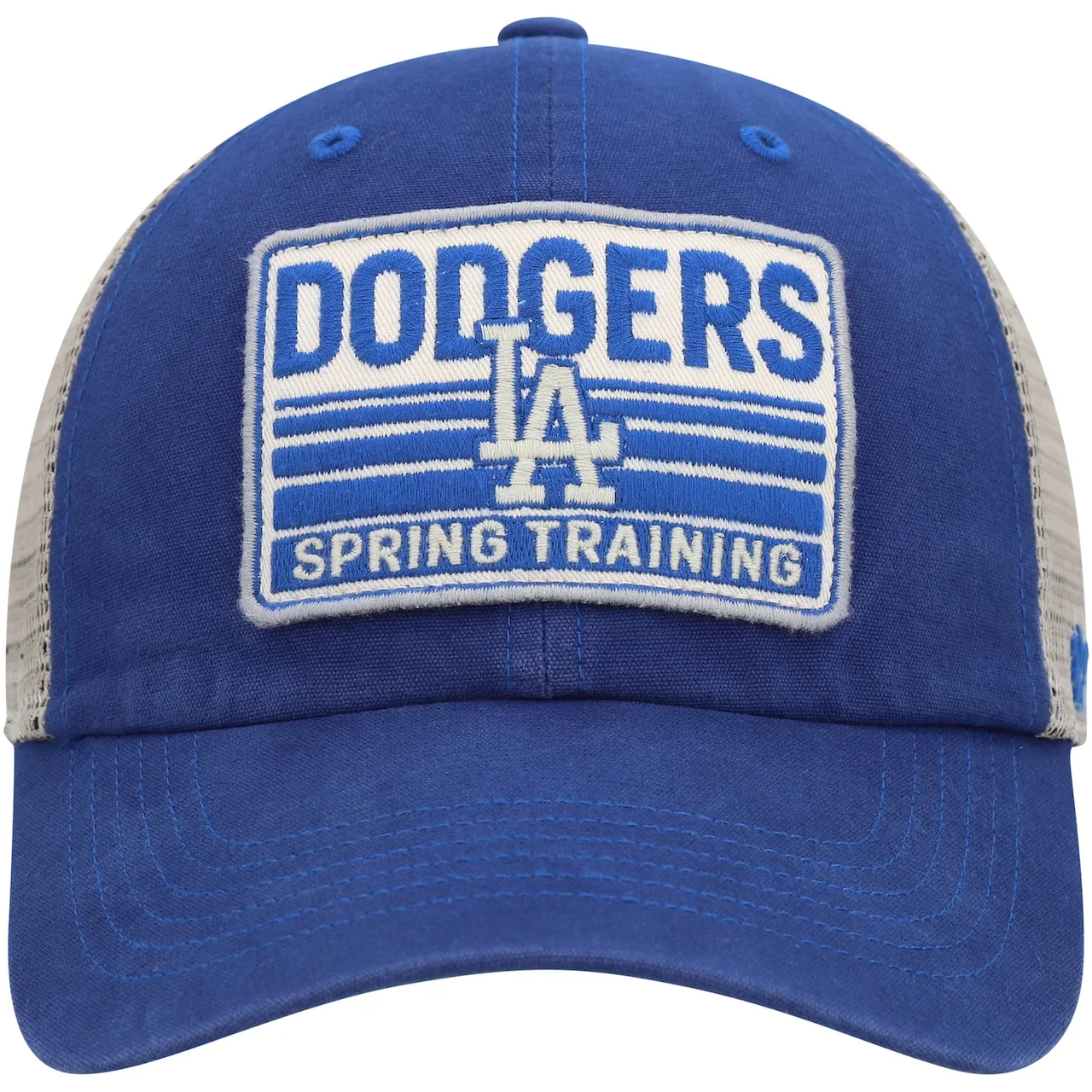 Men's Los Angeles Dodgers '47 Royal/Tan Four Stroke Clean Up Trucker Snapback Hat 4 Men's Los Angeles Dodgers '47 Royal/Tan Four Stroke Clean Up Trucker Snapback Hat - Image 2