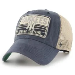 Men's New York Yankees '47 Navy/Tan Four Stroke Clean Up Trucker Snapback Hat