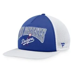Men's Los Angeles Dodgers Fanatics Branded Royal/White Heritage Foam Front Trucker Snapback Hat