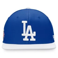 Men's Los Angeles Dodgers Fanatics Branded Royal/White Iconic League Patch Snapback Hat