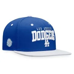 Men's Los Angeles Dodgers Fanatics Branded Royal/White Iconic Lock Up Snapback Hat