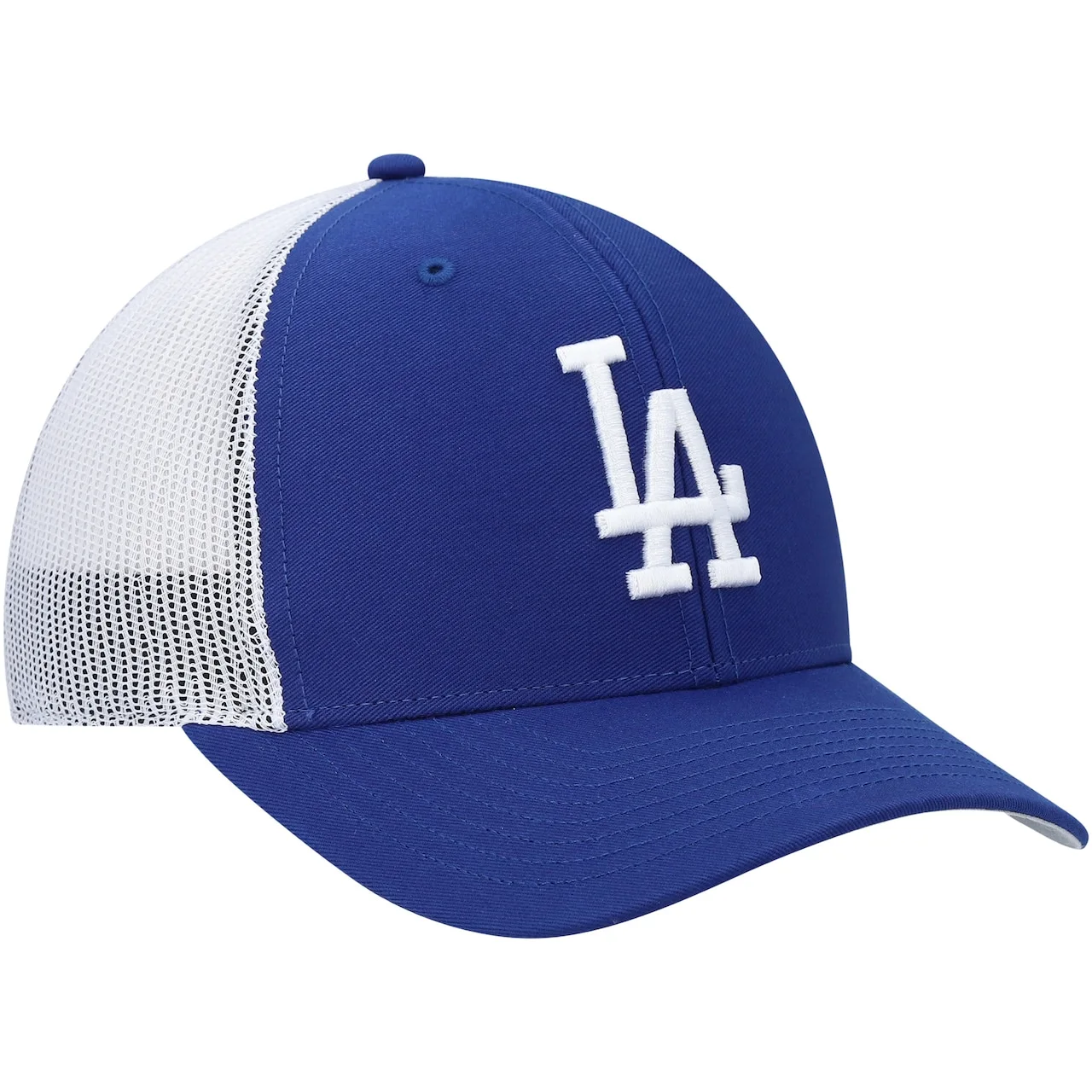 Men's '47 Royal/White Los Angeles Dodgers Primary Logo Trucker Snapback Hat 5 Men's '47 Royal/White Los Angeles Dodgers Primary Logo Trucker Snapback Hat - Image 3