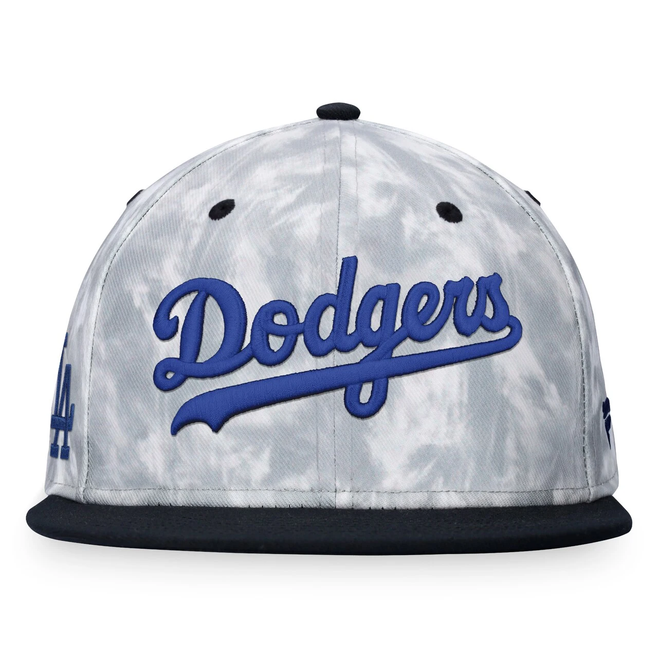 Men's Los Angeles Dodgers Fanatics Branded Black/White Smoke Dye Fitted Hat 4 Men's Los Angeles Dodgers Fanatics Branded Black/White Smoke Dye Fitted Hat - Image 2