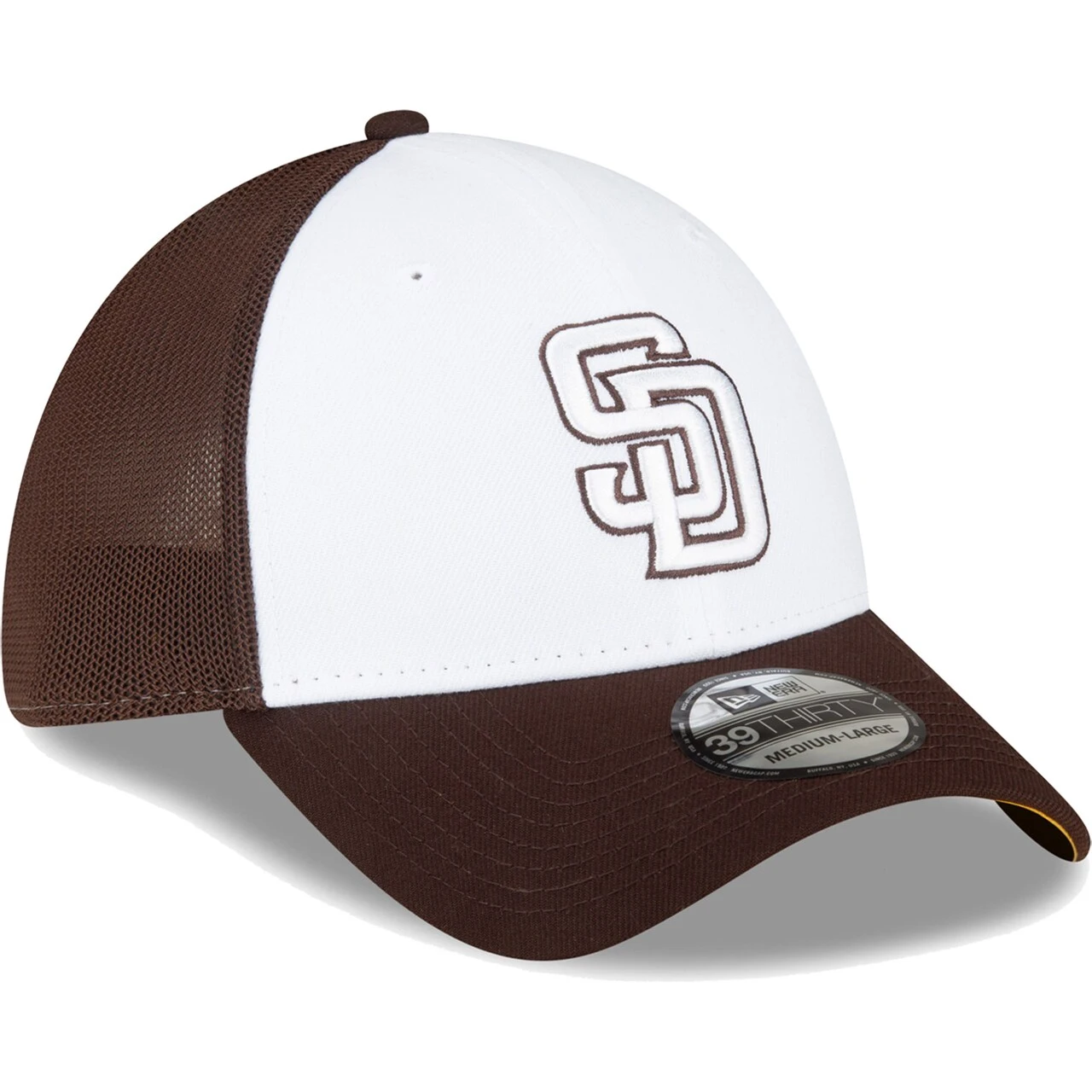 Men's San Diego Padres New Era Brown/White 2023 On-Field Batting Practice 39THIRTY Flex Hat 5 Men's San Diego Padres New Era Brown/White 2023 On-Field Batting Practice 39THIRTY Flex Hat - Image 3