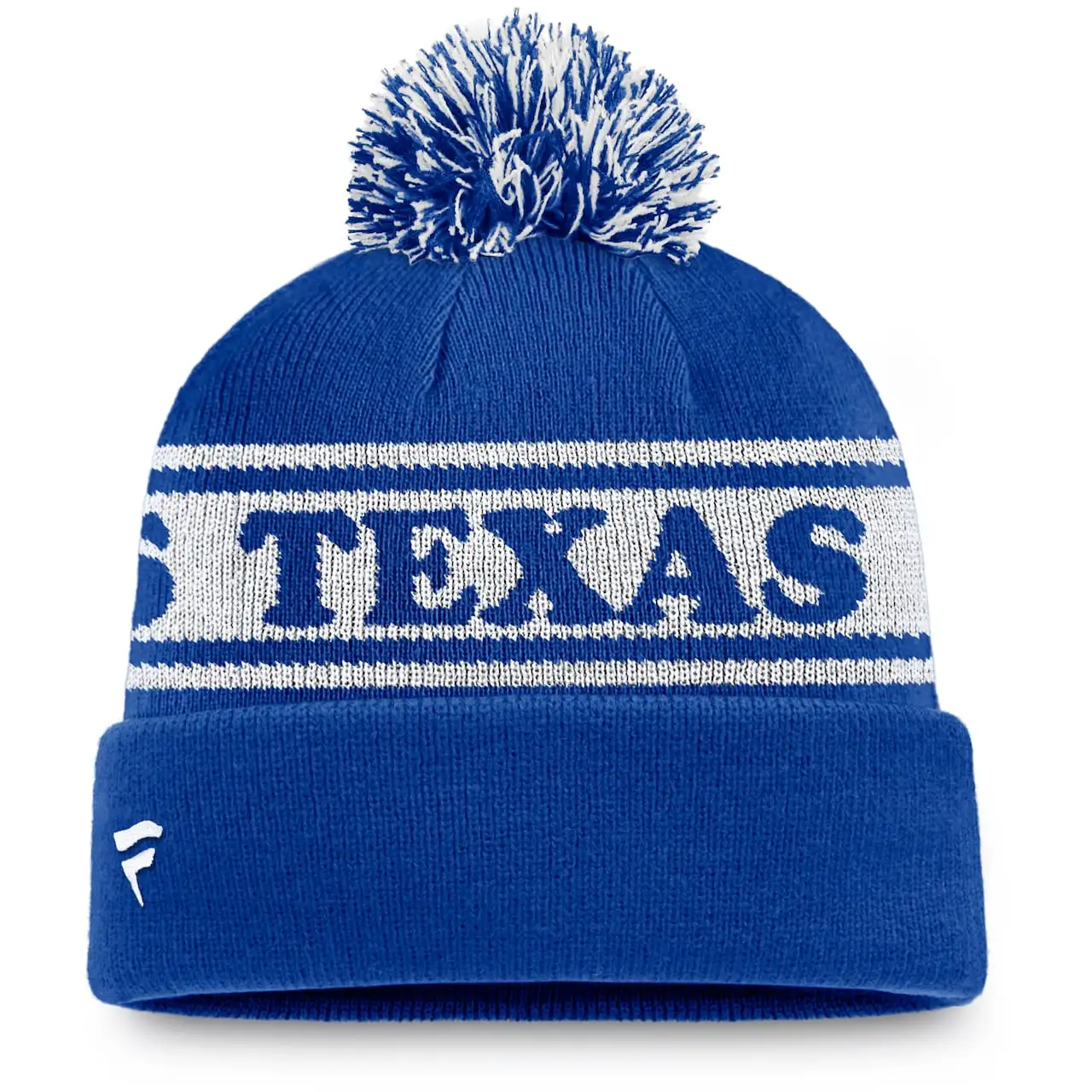 Men's Texas Rangers Fanatics Branded Royal/White Sport Resort Cuffed Knit Hat With Pom 4 Men's Texas Rangers Fanatics Branded Royal/White Sport Resort Cuffed Knit Hat With Pom - Image 2
