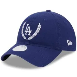 Women's Los Angeles Dodgers New Era Royal Leaves 9TWENTY Adjustable Hat