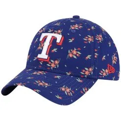 Women's Texas Rangers New Era Royal Bloom 9TWENTY Adjustable Hat