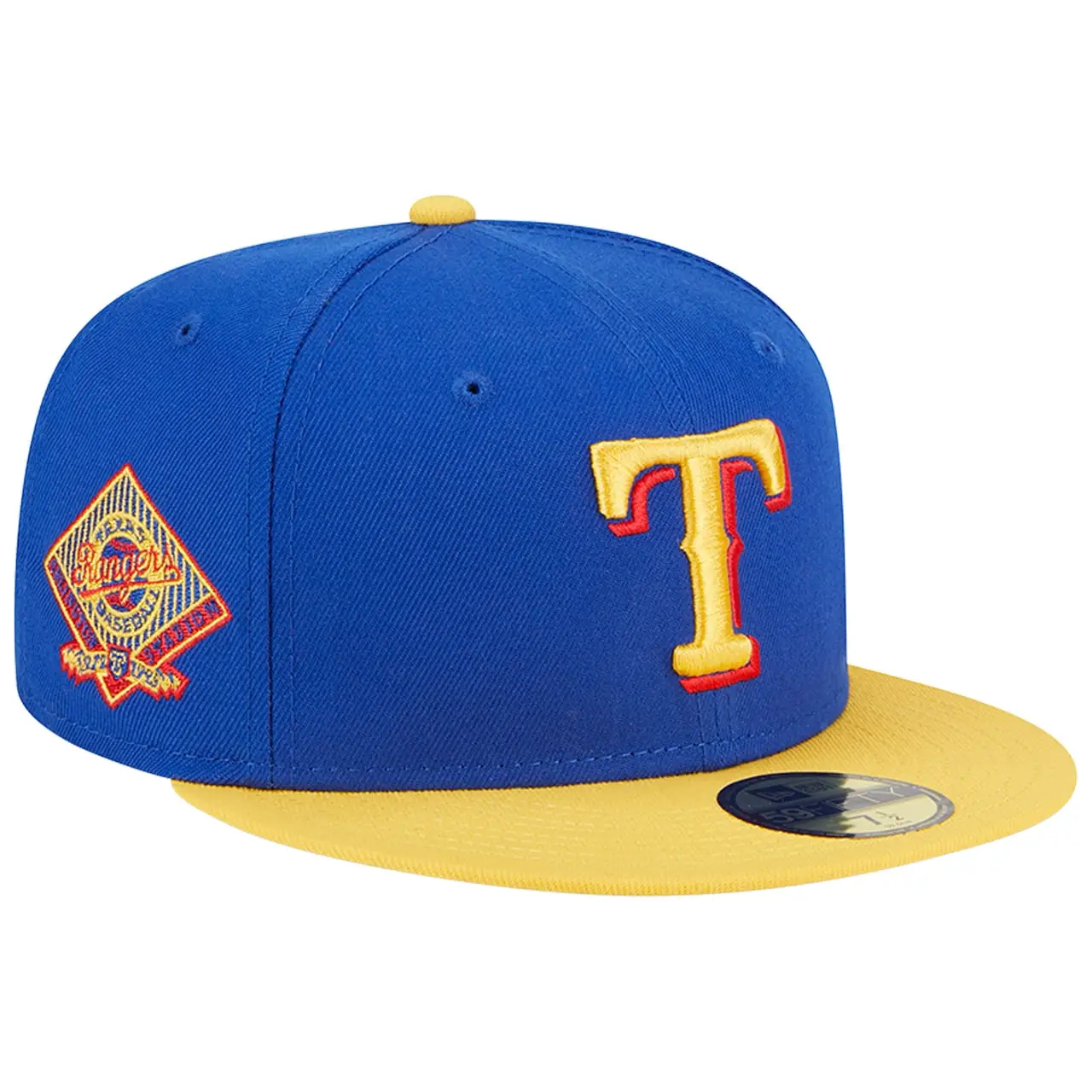 Men's Texas Rangers New Era Royal/Yellow Empire 59FIFTY Fitted Hat 3 Men's Texas Rangers New Era Royal/Yellow Empire 59FIFTY Fitted Hat