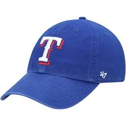 Youth Texas Rangers '47 Royal Team Logo Clean Up Adjustable Hat